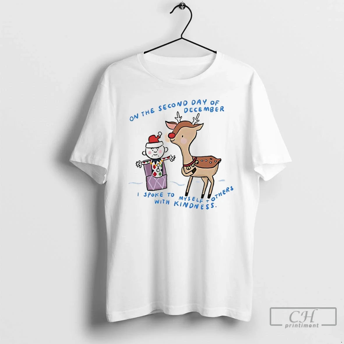 Classic Reindeer And Elf Christmas On The Second Day - Adult & Kids T-Shirts, Sweatshirts & Hoodies apparel design preview 1