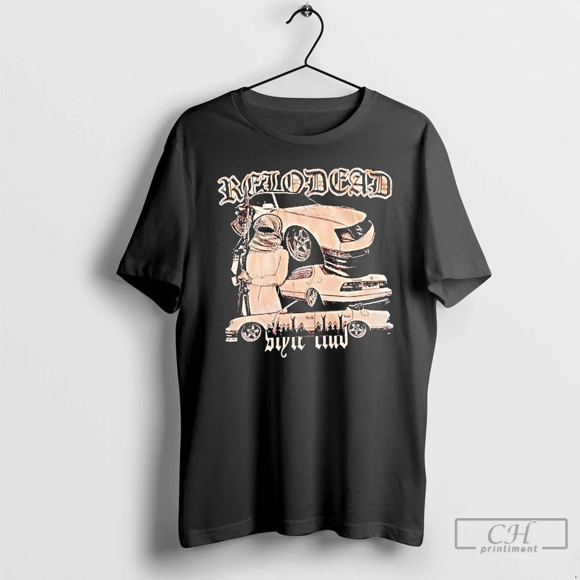 Classic Relodead Style Club Gothic Font Car Graphic - Adult & Kids T-Shirts, Sweatshirts & Hoodies apparel design preview 1