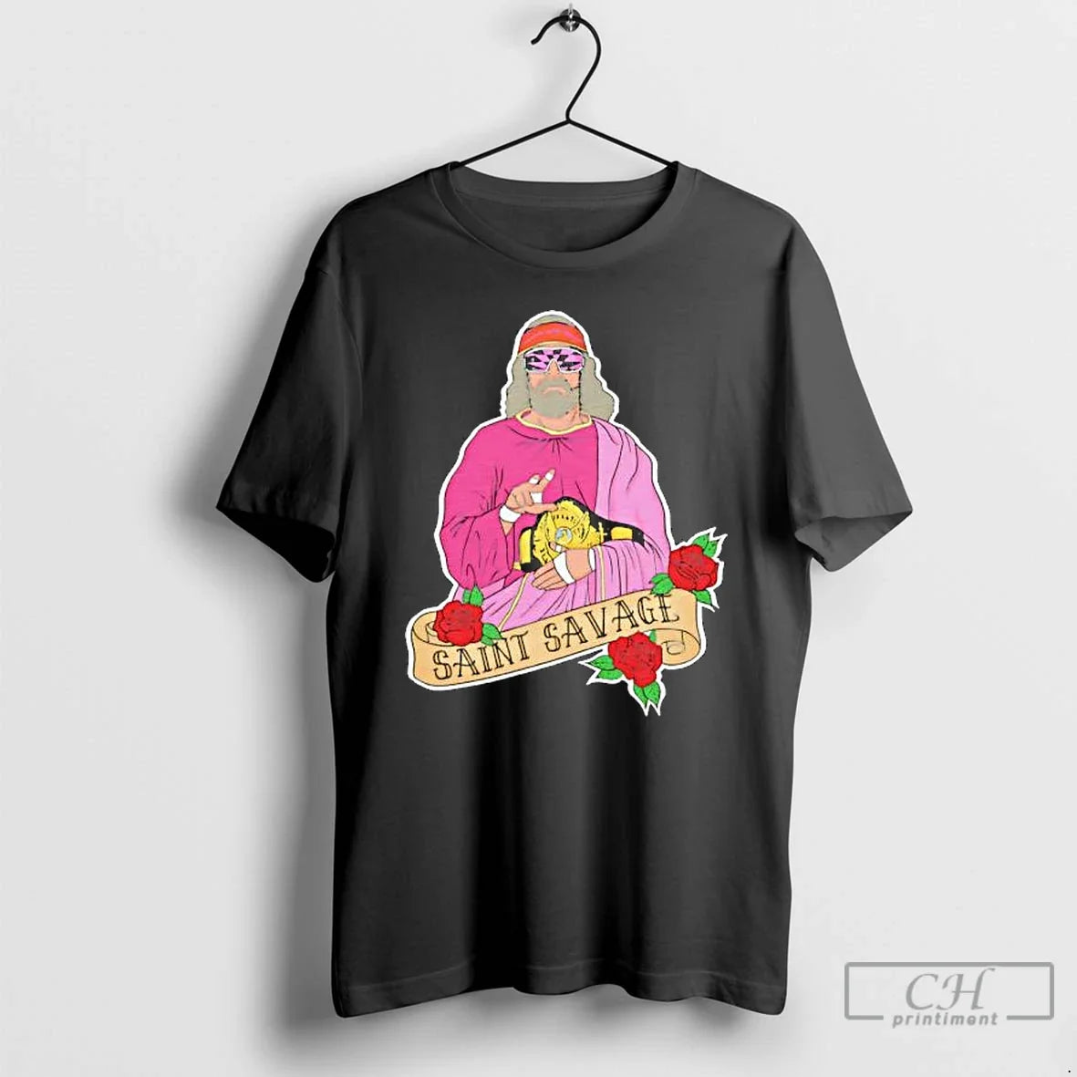 Classic Saint Savage Rose Graphic - Adult & Kids T-Shirts, Sweatshirts & Hoodies apparel design preview 1
