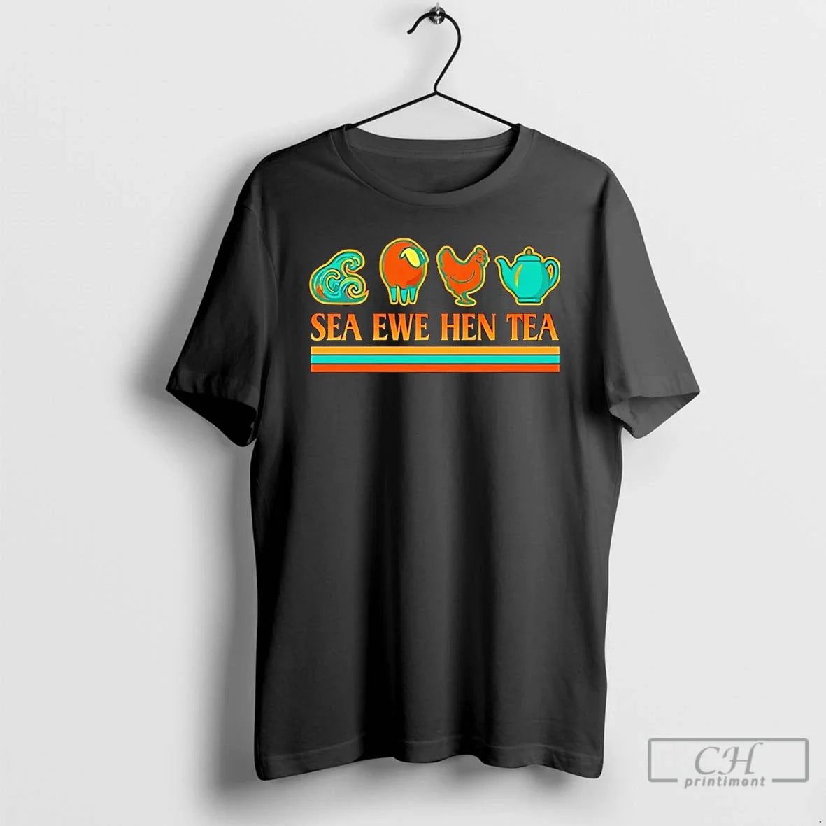 Classic Sea Ewe Hen Tea Icon - Adult & Kids T-Shirts, Sweatshirts & Hoodies apparel design preview 1
