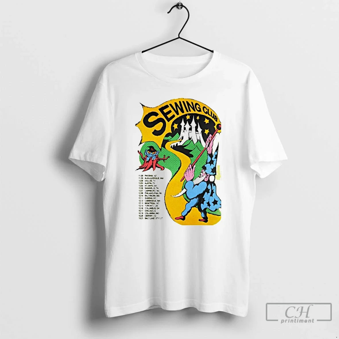 Classic Sewing Club 2025 America Tour Dates - Adult & Kids T-Shirts, Sweatshirts & Hoodies apparel design preview 1