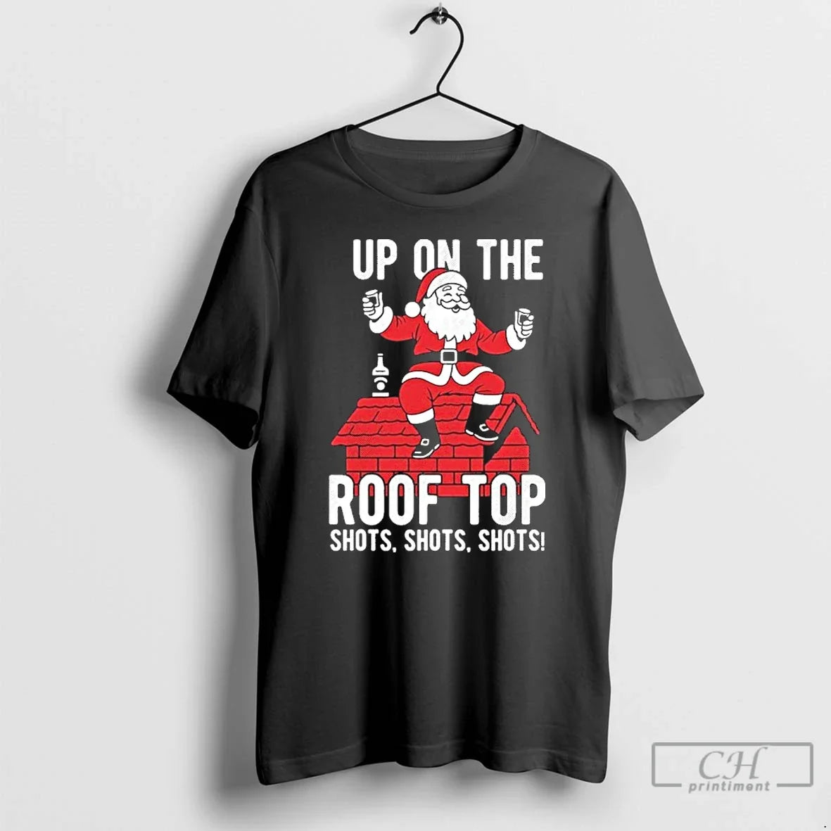 Classic Shots Santa Roof Top Christmas Party - Adult & Kids T-Shirts, Sweatshirts & Hoodies apparel design preview 1