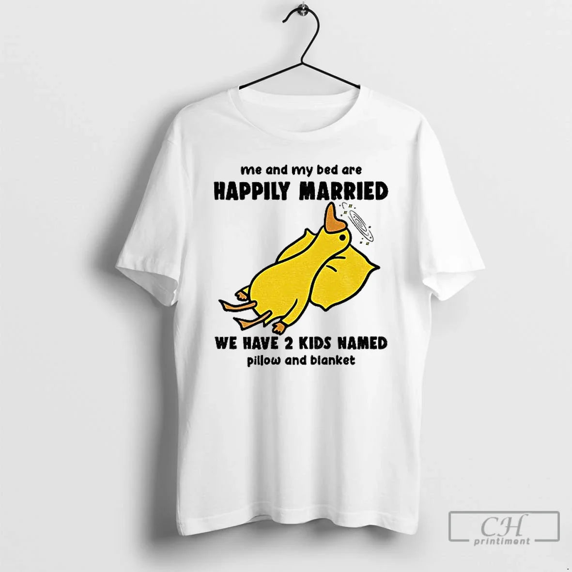 Classic Silly Goose Me And My Bed Are Happily Married - Adult & Kids T-Shirts, Sweatshirts & Hoodies apparel design preview 1
