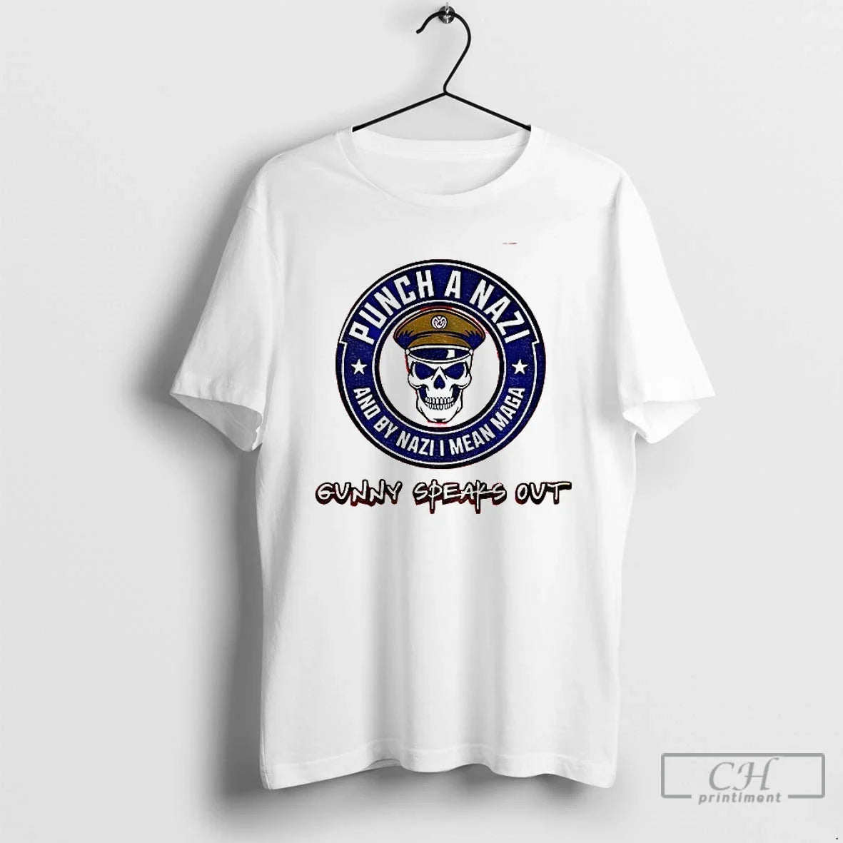Classic Skeleton Punch A Nazi And By I Mean Maga - Adult & Kids T-Shirts, Sweatshirts & Hoodies apparel design preview 1