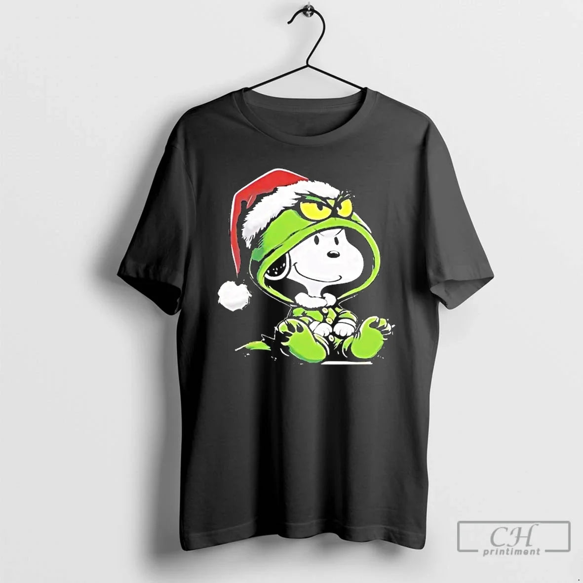 Classic Snopy Grinch Holiday Mashup Christmas - Adult & Kids T-Shirts, Sweatshirts & Hoodies apparel design preview 1