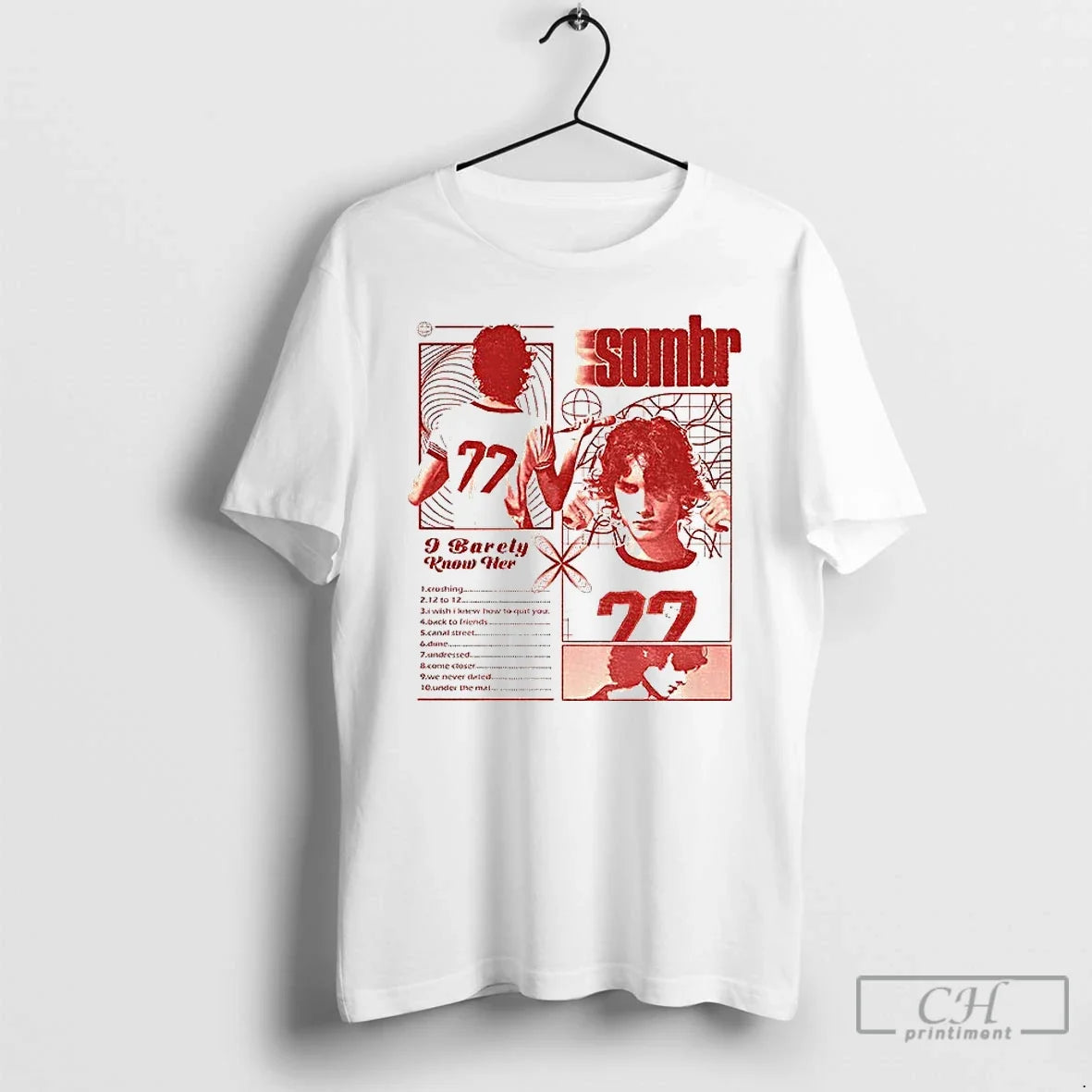 Classic Sombr Tour Music Vintage I Barely Know Her - Adult & Kids T-Shirts, Sweatshirts & Hoodies apparel design preview 1