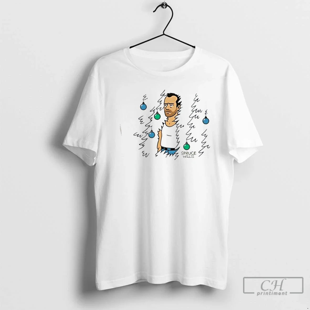 Classic Spruce Willis Christmas Jumper - Adult & Kids T-Shirts, Sweatshirts & Hoodies apparel design preview 1