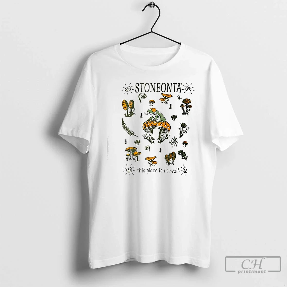 Classic Stoneonta This Place Isnt Real Frog Graphic - Adult & Kids T-Shirts, Sweatshirts & Hoodies apparel design preview 1
