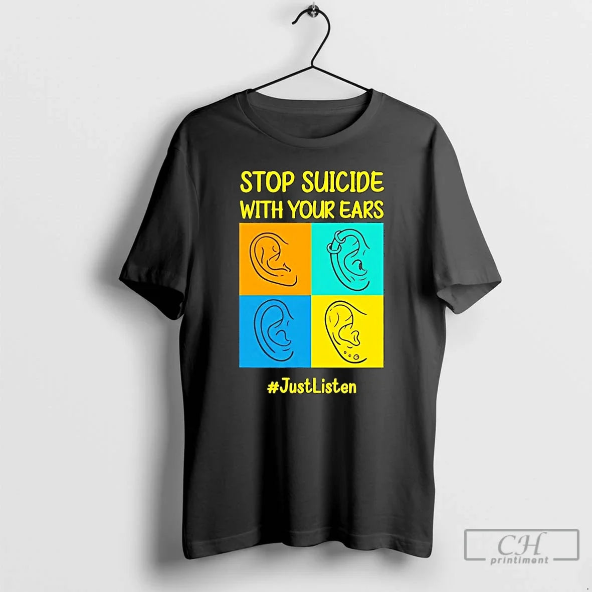 Classic Stop Suicide With Your Ears - Adult & Kids T-Shirts, Sweatshirts & Hoodies apparel design preview 1