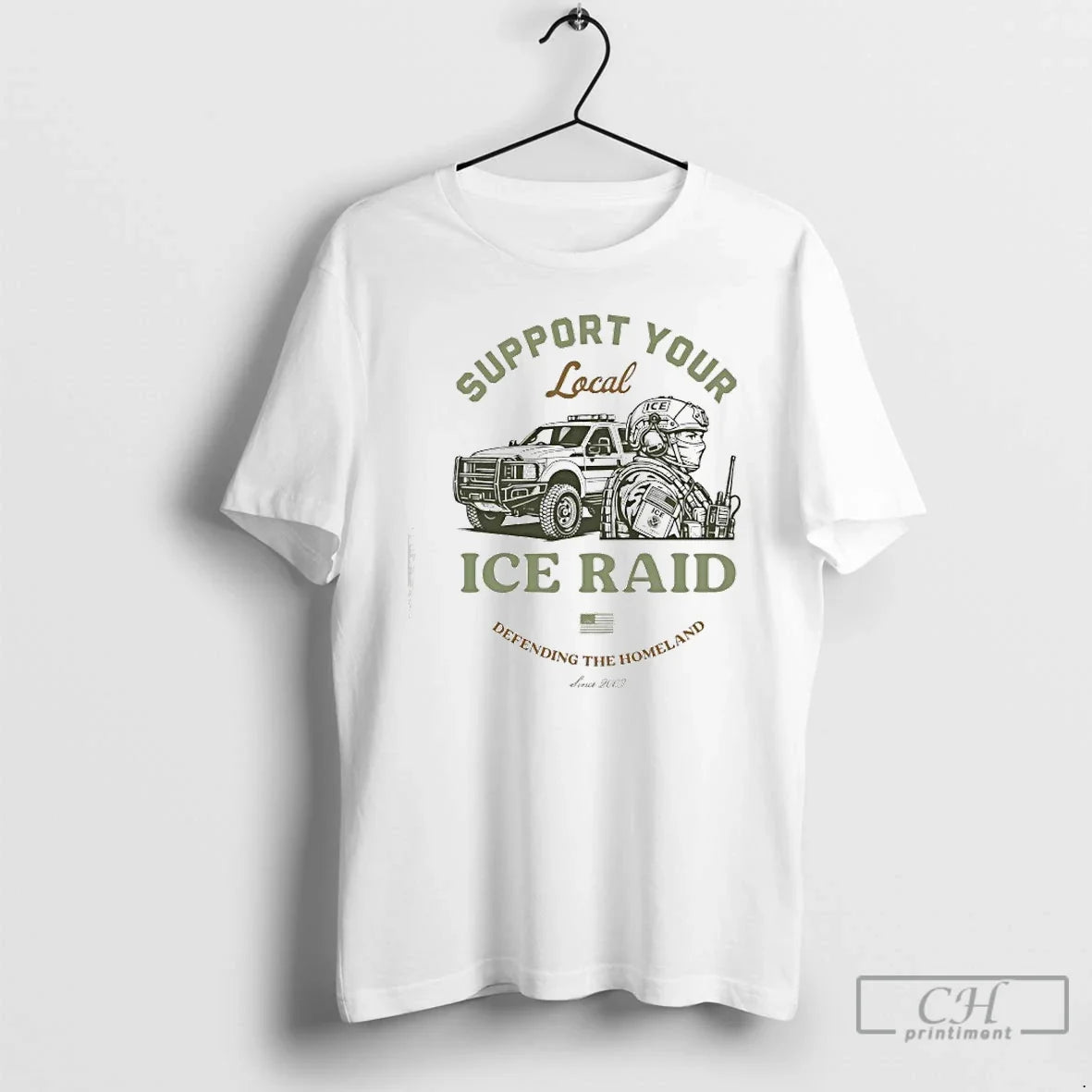 Classic Support Your Local Ice Raid Defending The - Adult & Kids T-Shirts, Sweatshirts & Hoodies apparel design preview 1