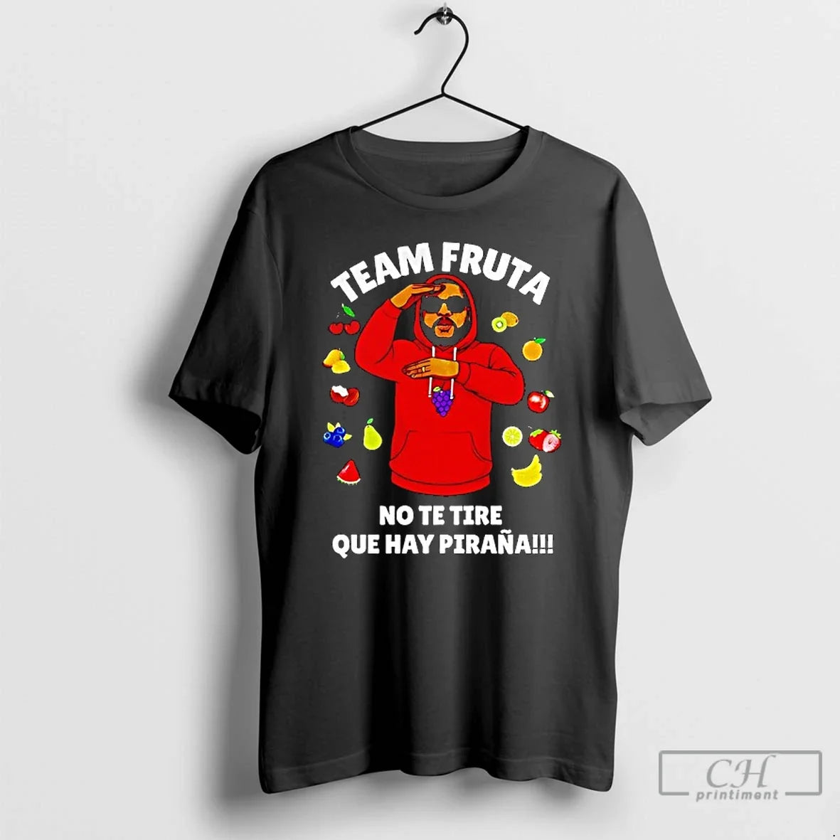 Classic Team Fruta No Te Tire Que Hay Pirana - Adult & Kids T-Shirts, Sweatshirts & Hoodies apparel design preview 1
