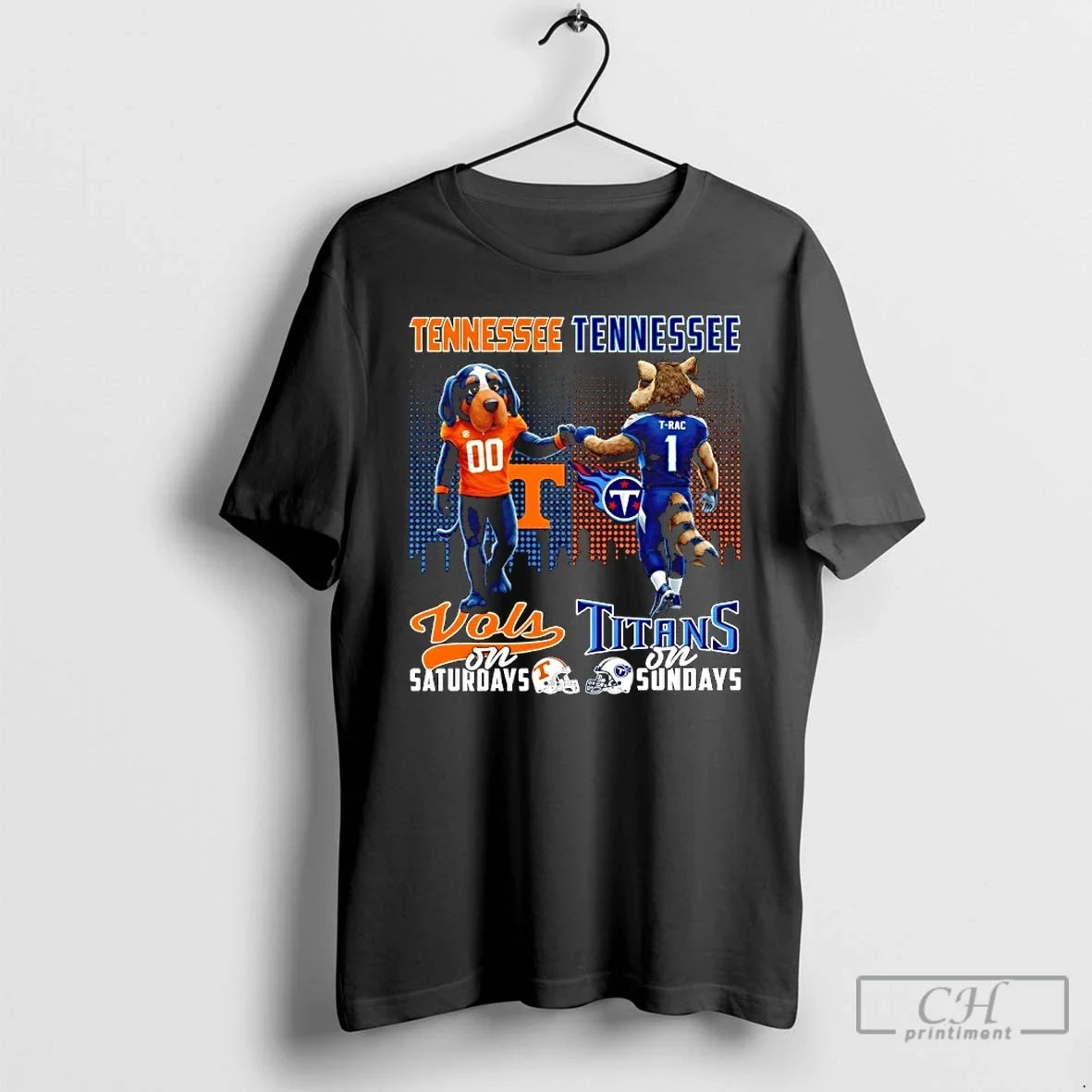 Classic Tennessee Volunteers On Saturdays X Titans - Adult & Kids T-Shirts, Sweatshirts & Hoodies apparel design preview 1