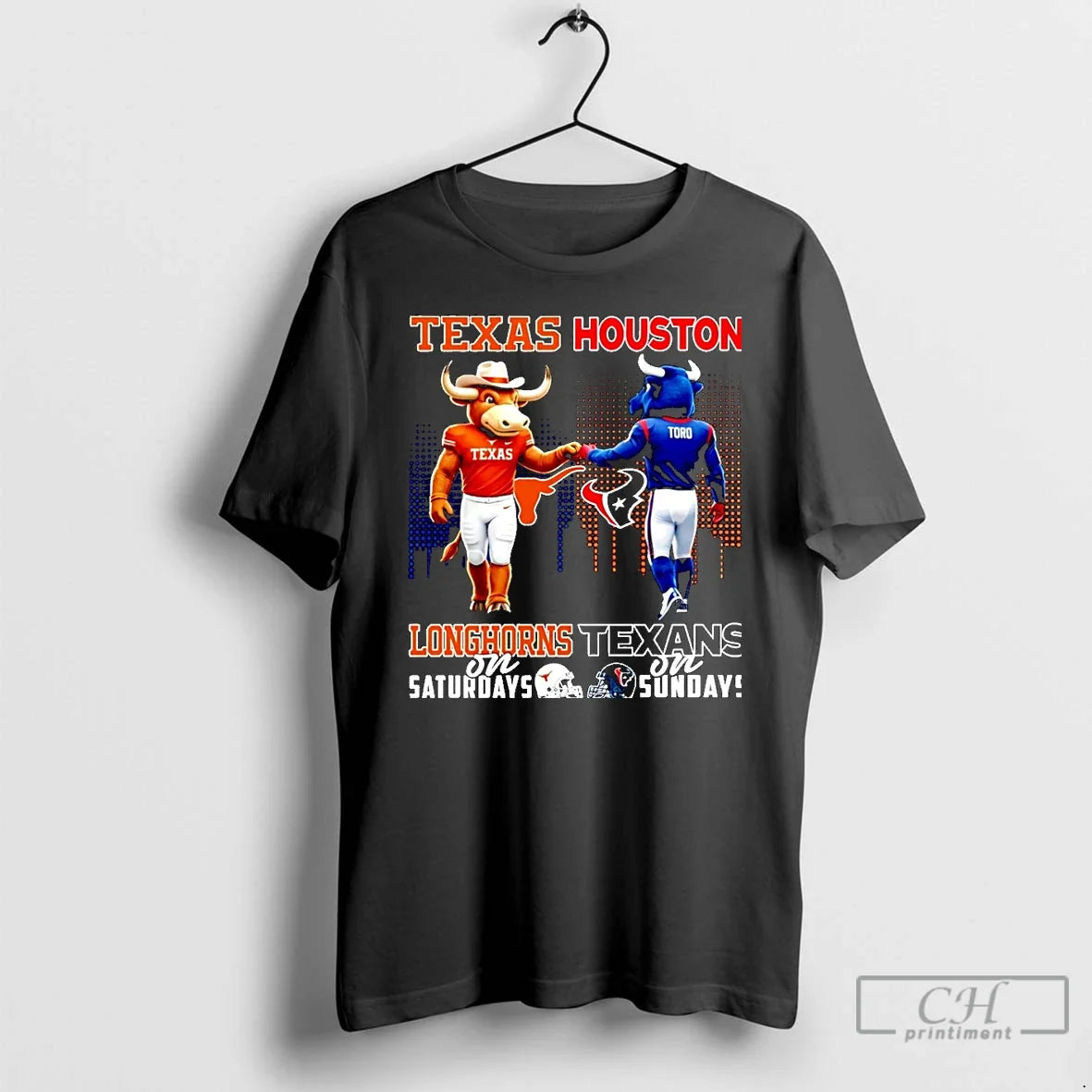 Classic Texas Longhorns On Saturdays Vs Houston - Adult & Kids T-Shirts, Sweatshirts & Hoodies apparel design preview 1