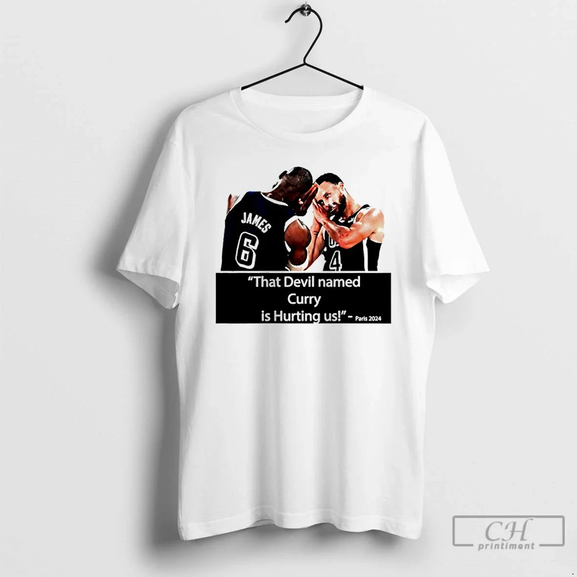 Classic That Devil Named Curry Is Hurting Us Paris - Adult & Kids T-Shirts, Sweatshirts & Hoodies apparel design preview 1