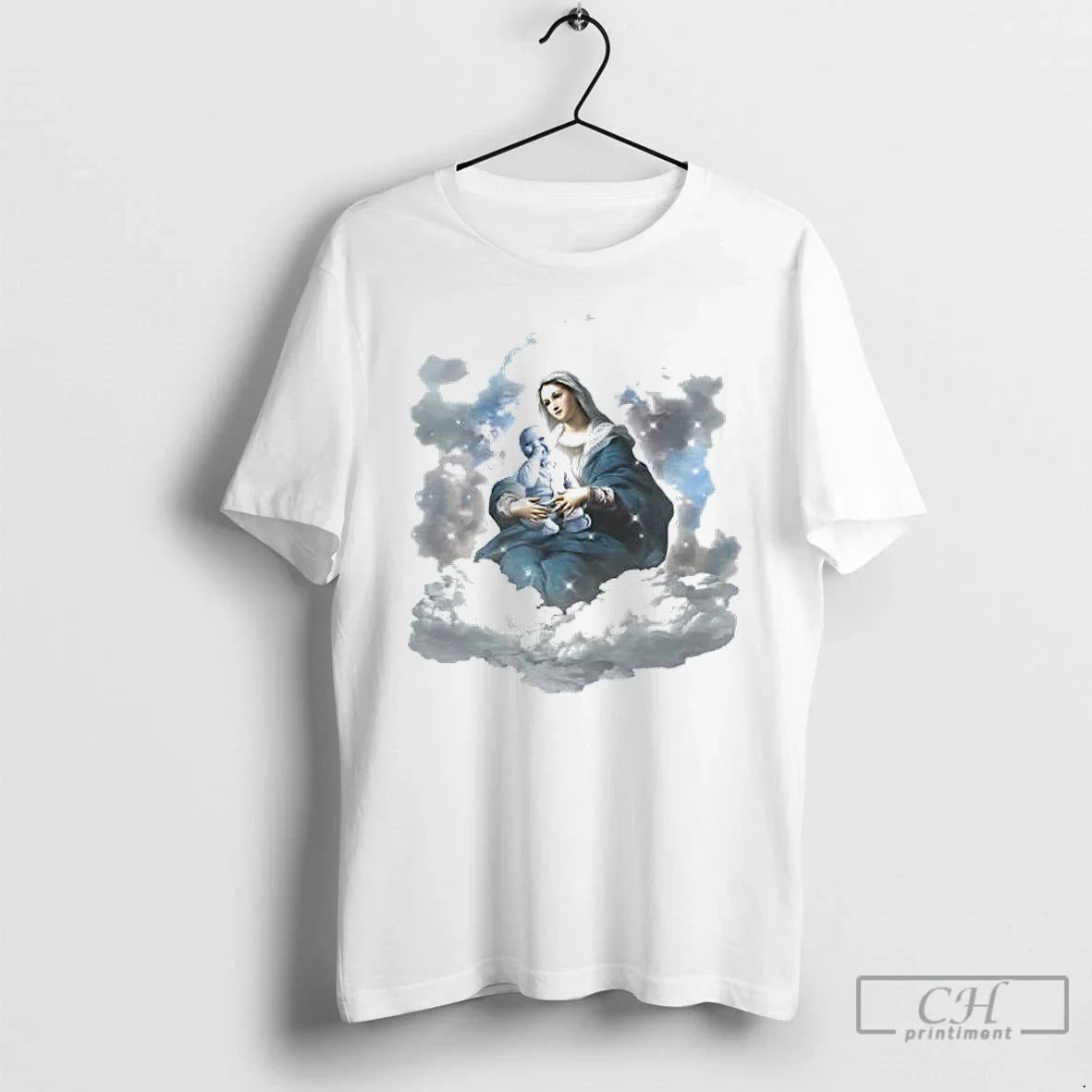 Classic The Blessed Virgin Mary Holding Ai Baby - Adult & Kids T-Shirts, Sweatshirts & Hoodies apparel design preview 1