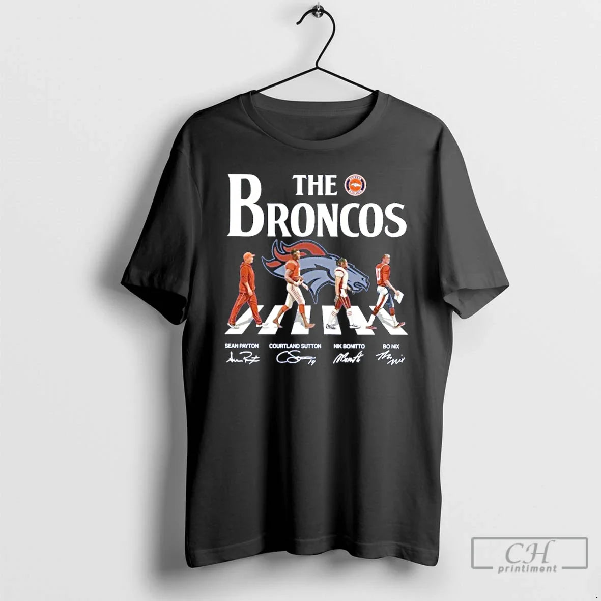 Classic The Broncos Player Signature Abbey Road - Adult & Kids T-Shirts, Sweatshirts & Hoodies apparel design preview 1
