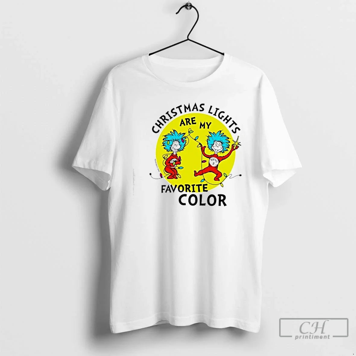 Classic The Cat In Hat Christmas Lights Are My - Adult & Kids T-Shirts, Sweatshirts & Hoodies apparel design preview 1