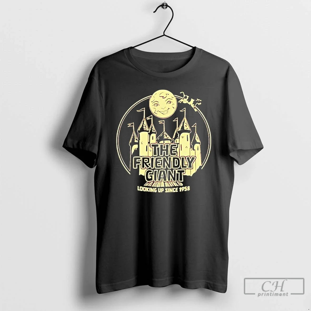 Classic The Friendly Giant Looking Up Since 1958 - Adult & Kids T-Shirts, Sweatshirts & Hoodies apparel design preview 1