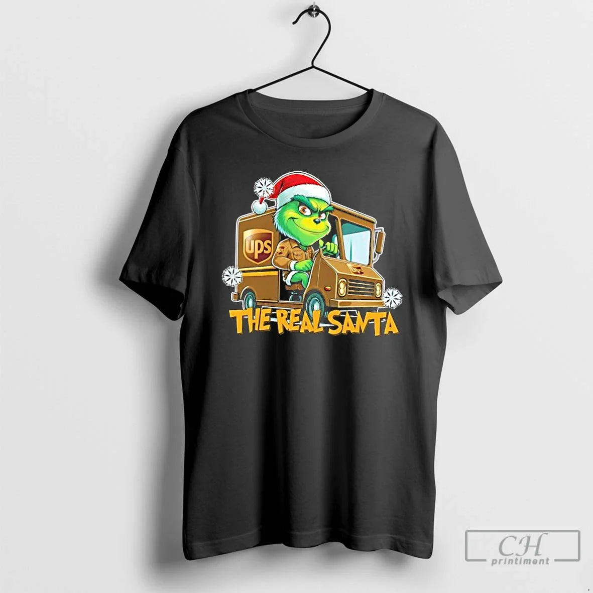 Classic The Real Santa Funny Christmas Carrier Grinch - Adult & Kids T-Shirts, Sweatshirts & Hoodies apparel design preview 1