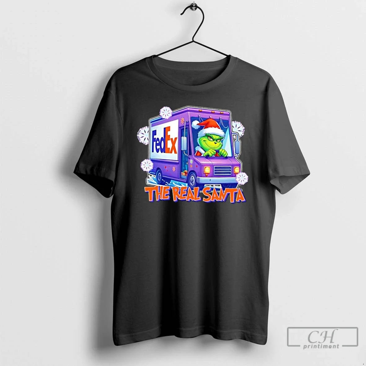 Classic The Real Santa Grinch Christmas Carrier - Adult & Kids T-Shirts, Sweatshirts & Hoodies apparel design preview 1