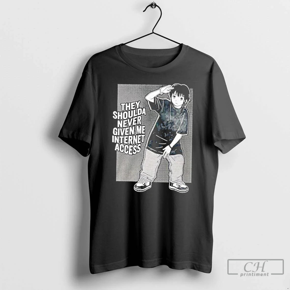 Classic They Shoulda Never Given Me Internet Access - Adult & Kids T-Shirts, Sweatshirts & Hoodies apparel design preview 1