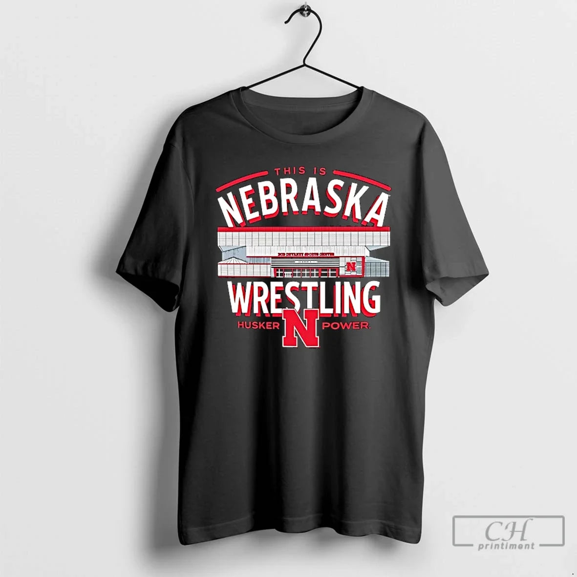 Classic This Is Nebraska Wrestling Husker Power - Adult & Kids T-Shirts, Sweatshirts & Hoodies apparel design preview 1