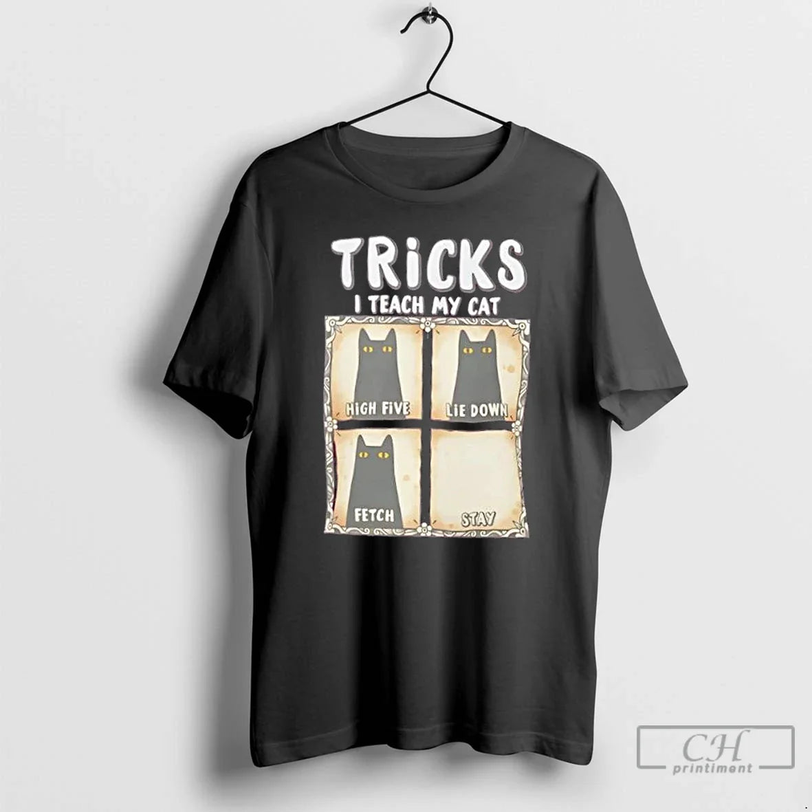 Classic Tricks I Teach My Cat Funny Owner - Adult & Kids T-Shirts, Sweatshirts & Hoodies apparel design preview 1