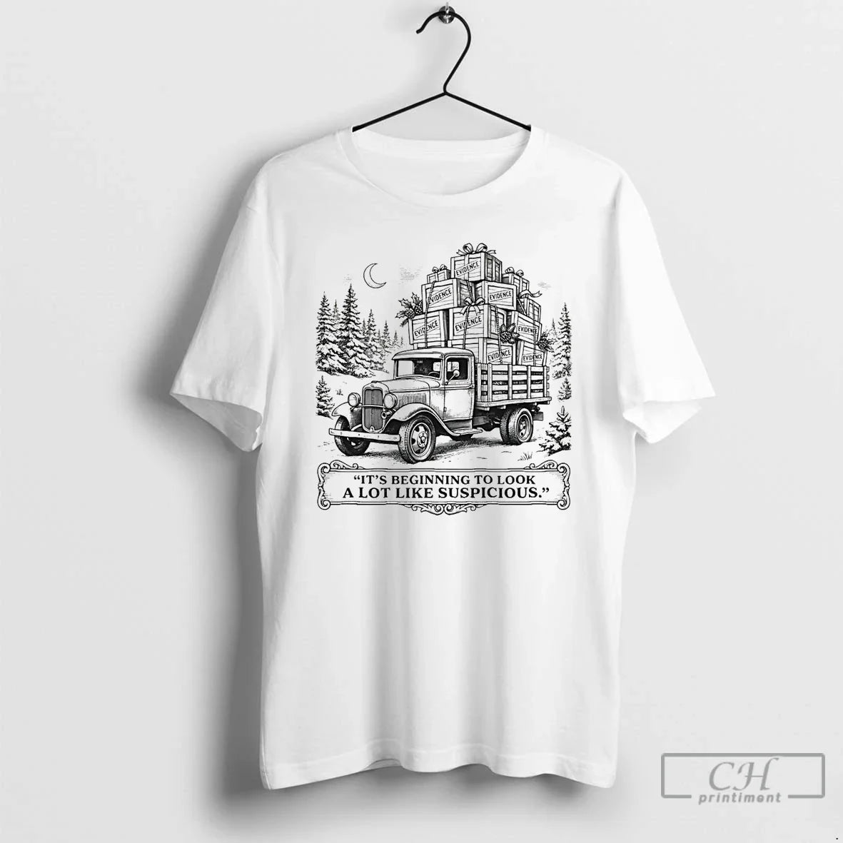 Classic Truck Its Begining To Look A Lot Like - Adult & Kids T-Shirts, Sweatshirts & Hoodies apparel design preview 1