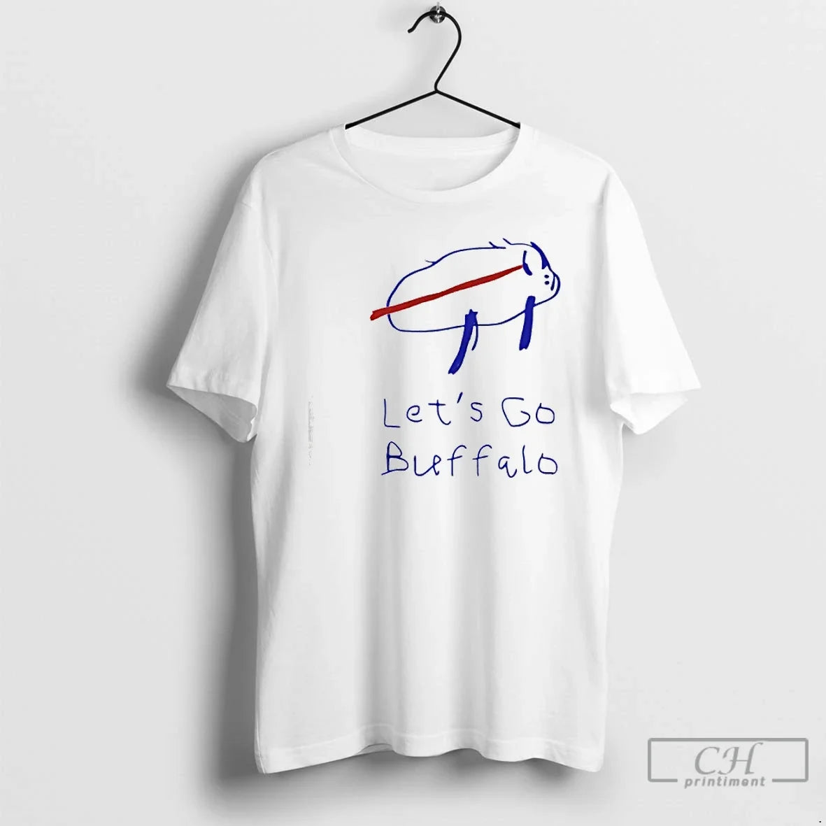 Classic Vintage Buffalo Football Lets Go Logo - Adult & Kids T-Shirts, Sweatshirts & Hoodies apparel design preview 1