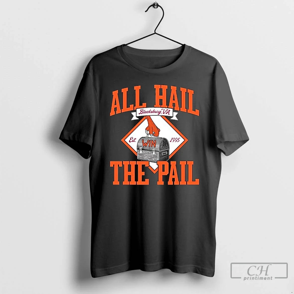 Classic Virginia Tech Hokies All Hail The Pail Est - Adult & Kids T-Shirts, Sweatshirts & Hoodies apparel design preview 1