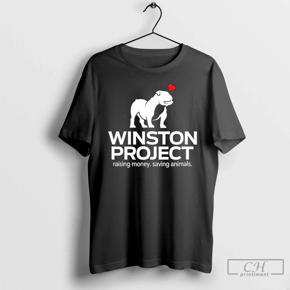 Classic Winston Project Bulldog Raising Money Saving - Adult & Kids T-Shirts, Sweatshirts & Hoodies apparel design preview 1