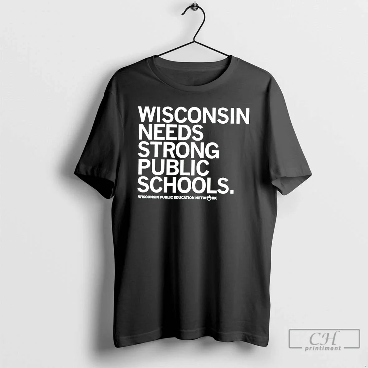 Classic Wisconsin Needs Strong Public Schools - Adult & Kids T-Shirts, Sweatshirts & Hoodies apparel design preview 1