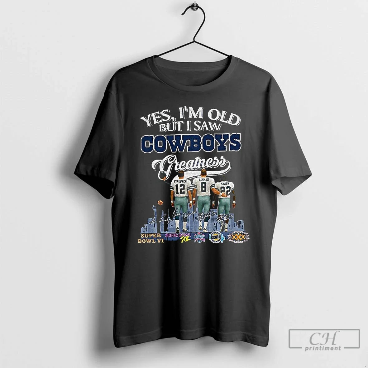 Classic Yes Im Old But I Saw Cowboys Greatness - Adult & Kids T-Shirts, Sweatshirts & Hoodies apparel design preview 1