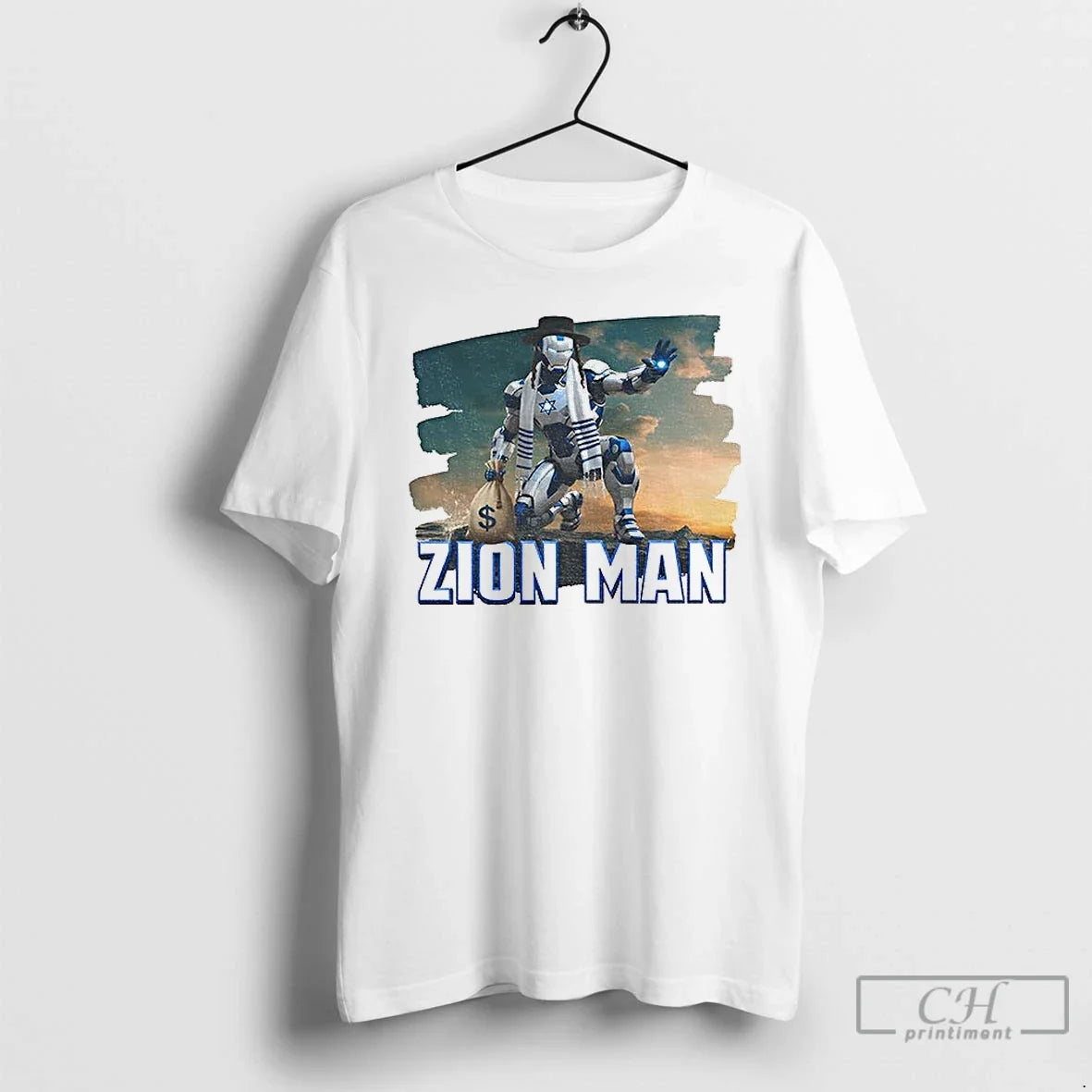 Classic Zion Man Iron Jewish Parody - Adult & Kids T-Shirts, Sweatshirts & Hoodies apparel design preview 1