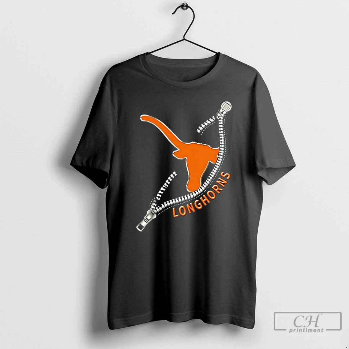 Classic Zipper X Texas Longhorns Football Logo - Adult & Kids T-Shirts, Sweatshirts & Hoodies apparel design preview 1
