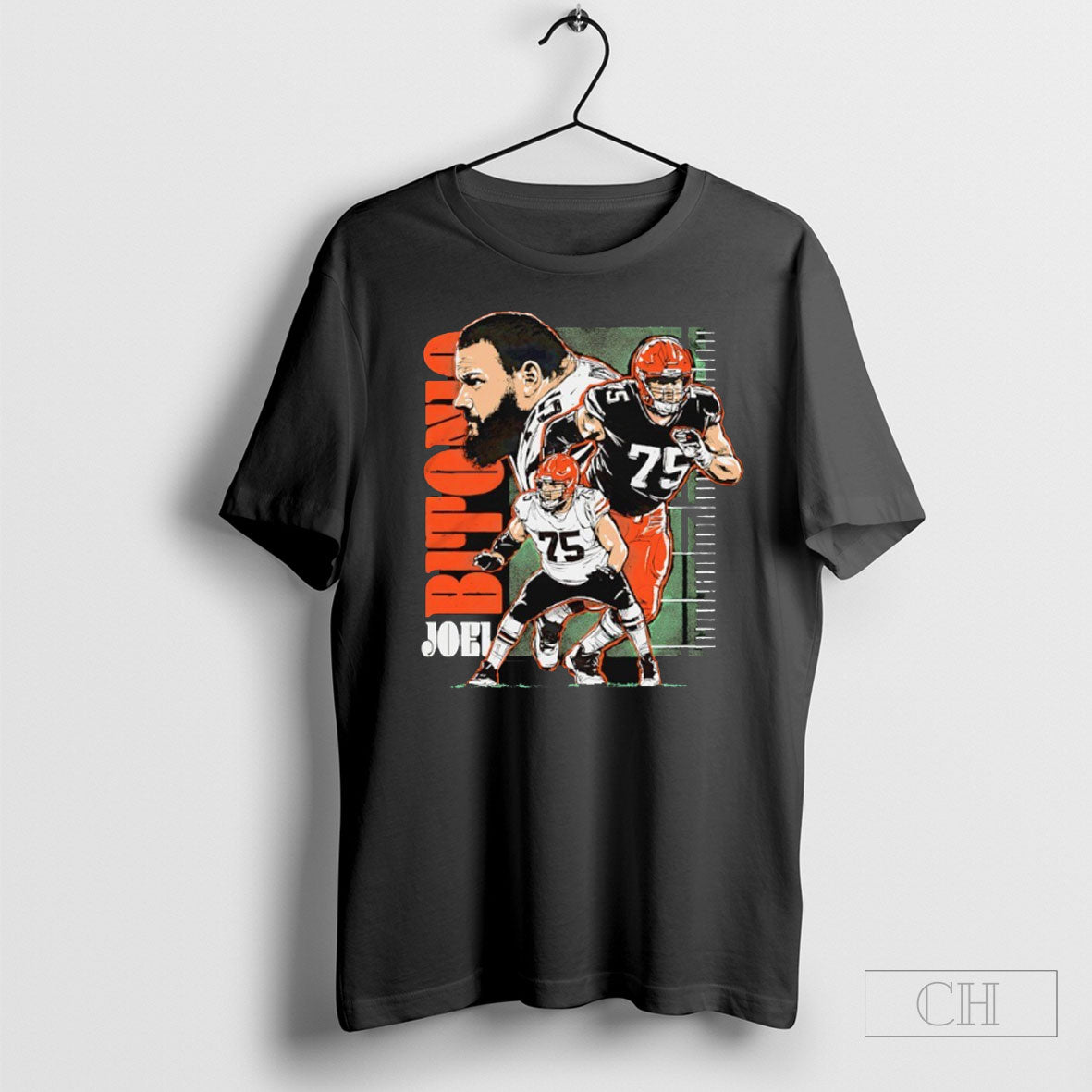 Cleveland Browns Football Joel Bitonio Artwork - Adult & Kids T-Shirts, Sweatshirts & Hoodies apparel design preview 1