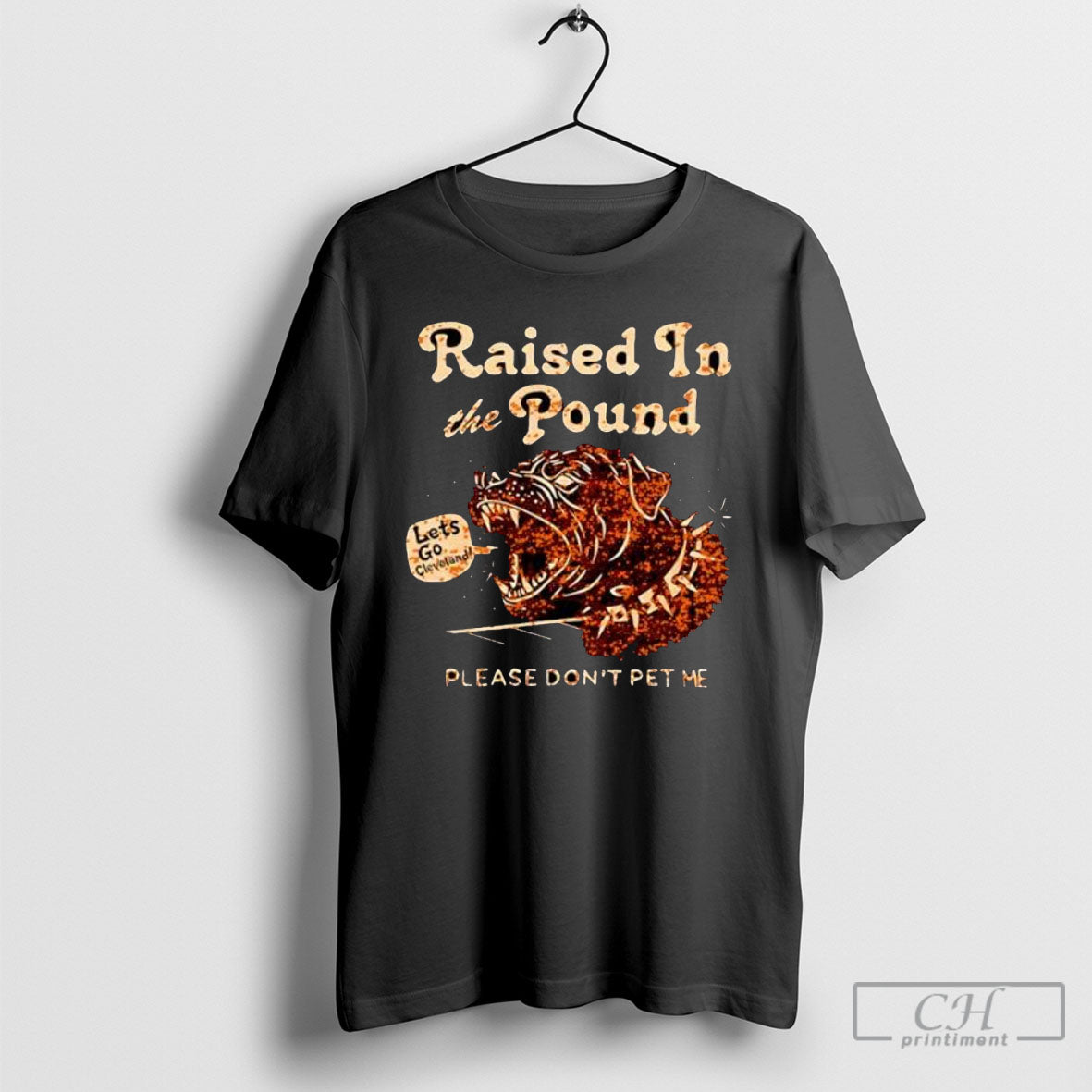 Cleveland Browns Raised In The Pound Please Dont Pet - Adult & Kids T-Shirts, Sweatshirts & Hoodies apparel design preview 1