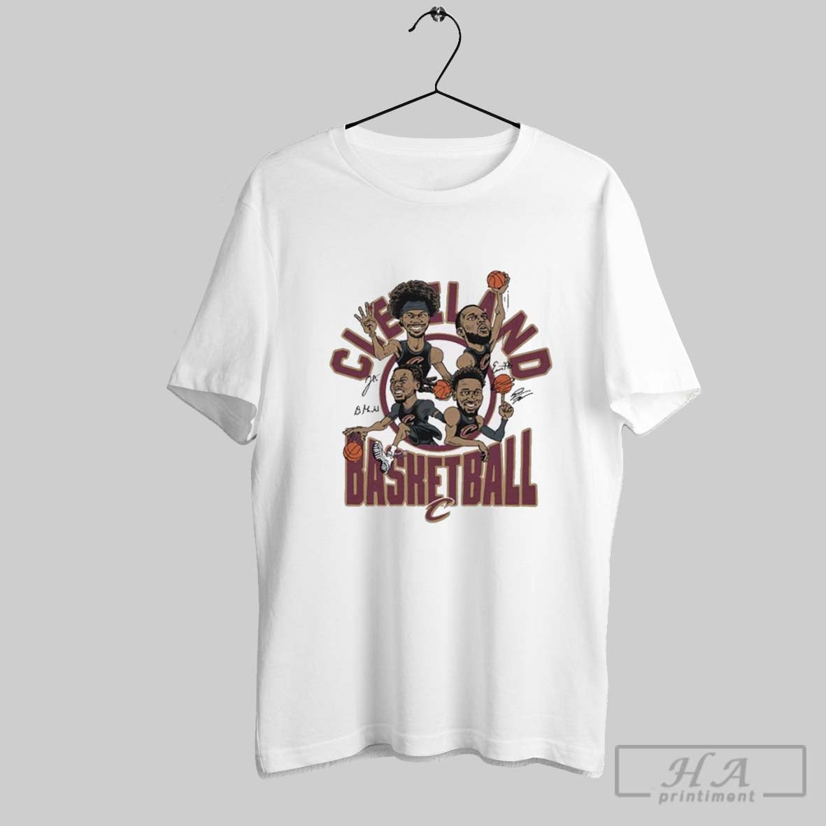 Cleveland Cavaliers Core Four Signatures - Adult & Kids T-Shirts, Sweatshirts & Hoodies apparel design preview 1