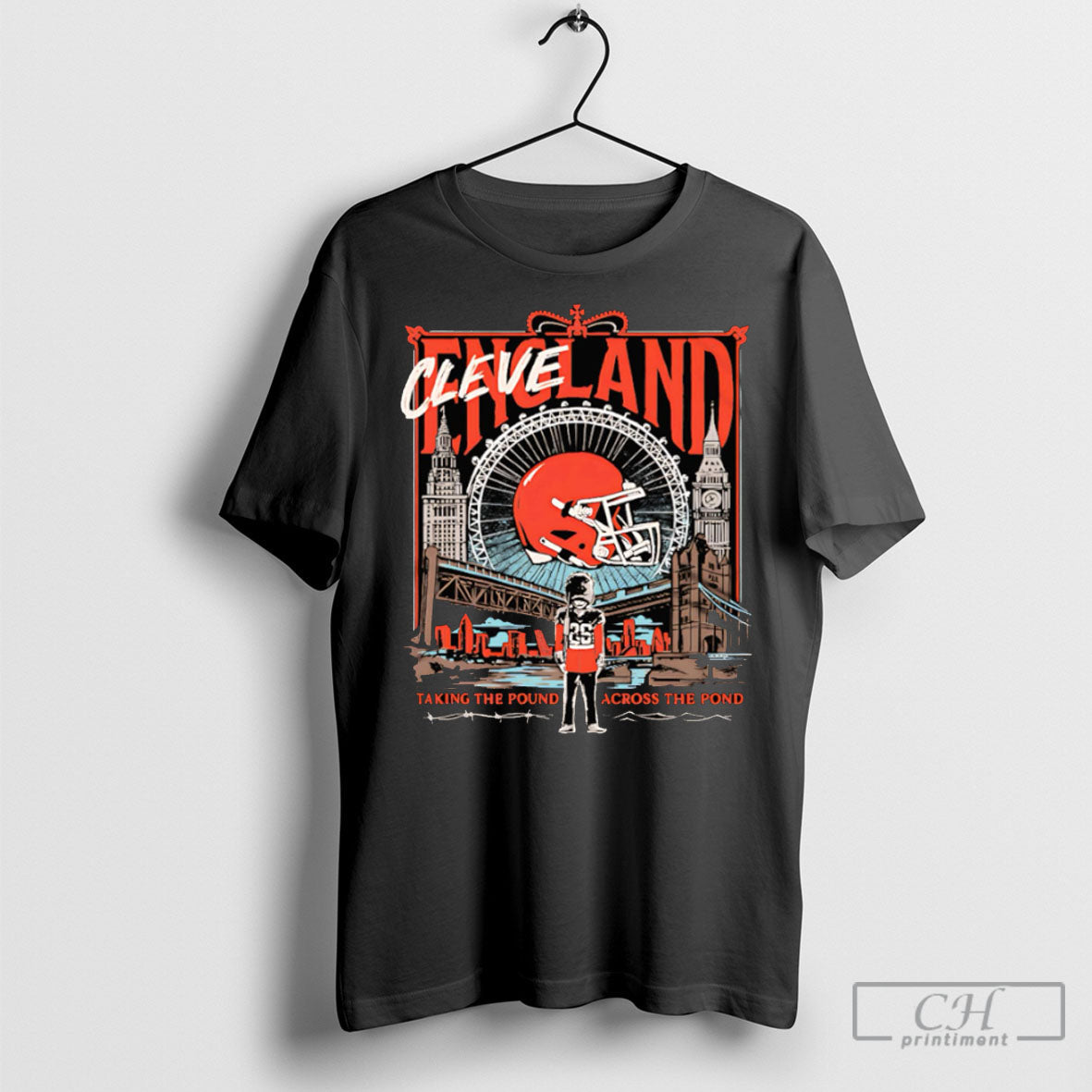 Cleveland Pound Across The Pond - Adult & Kids T-Shirts, Sweatshirts & Hoodies apparel design preview 1