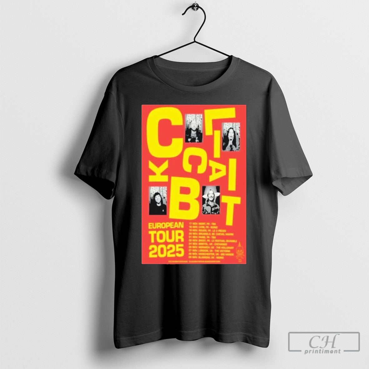 Clickbait European Tour 2025 Dates - Adult & Kids T-Shirts, Sweatshirts & Hoodies apparel design preview 1