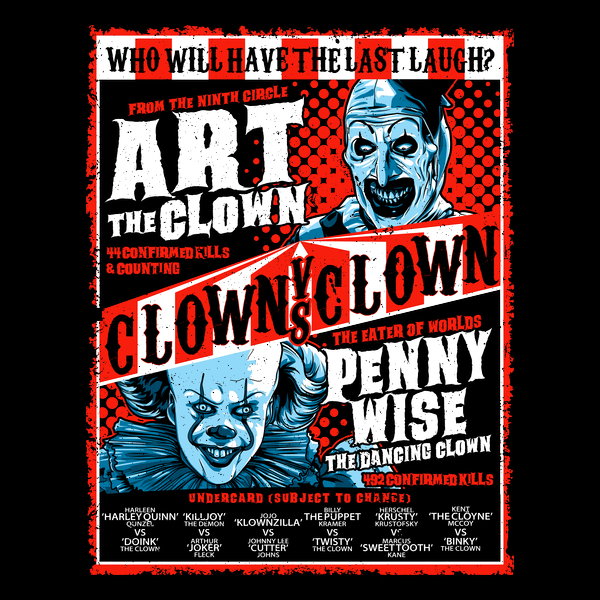 Clown Vs - Adult & Kids T-Shirts, Sweatshirts & Hoodies apparel design preview 1