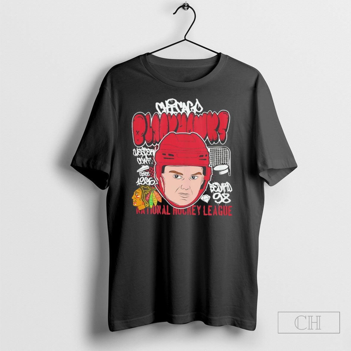 Connor Bedard Chicago Blackhawks Nhl Caricature - Adult & Kids T-Shirts, Sweatshirts & Hoodies apparel design preview 1