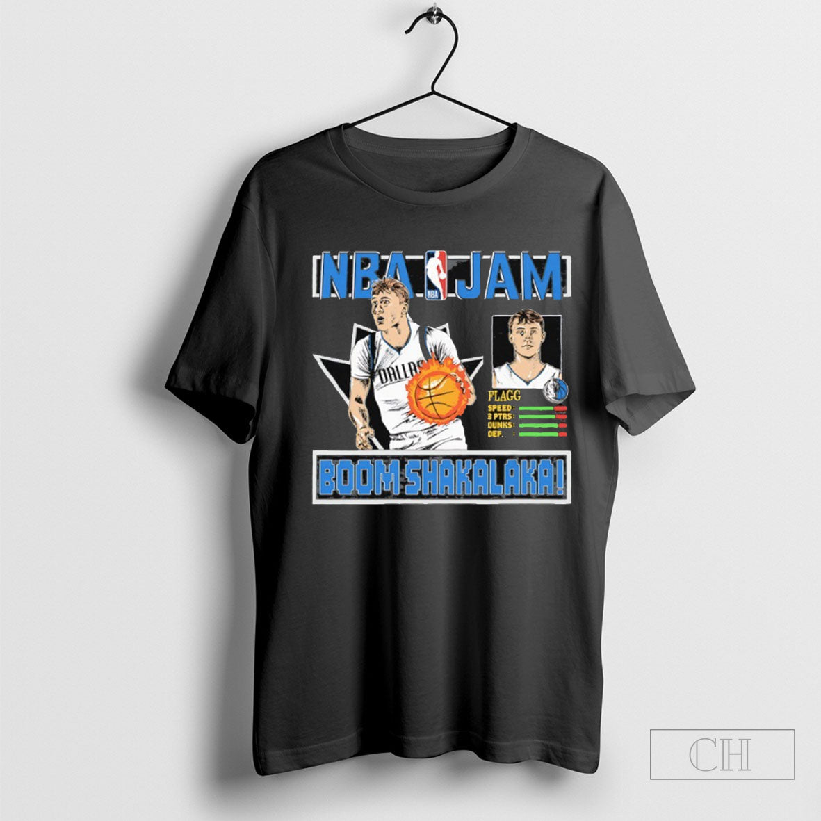 Cooper Flagg Dallas Mavericks Nba Jam Boom Shakalaka - Adult & Kids T-Shirts, Sweatshirts & Hoodies apparel design preview 1