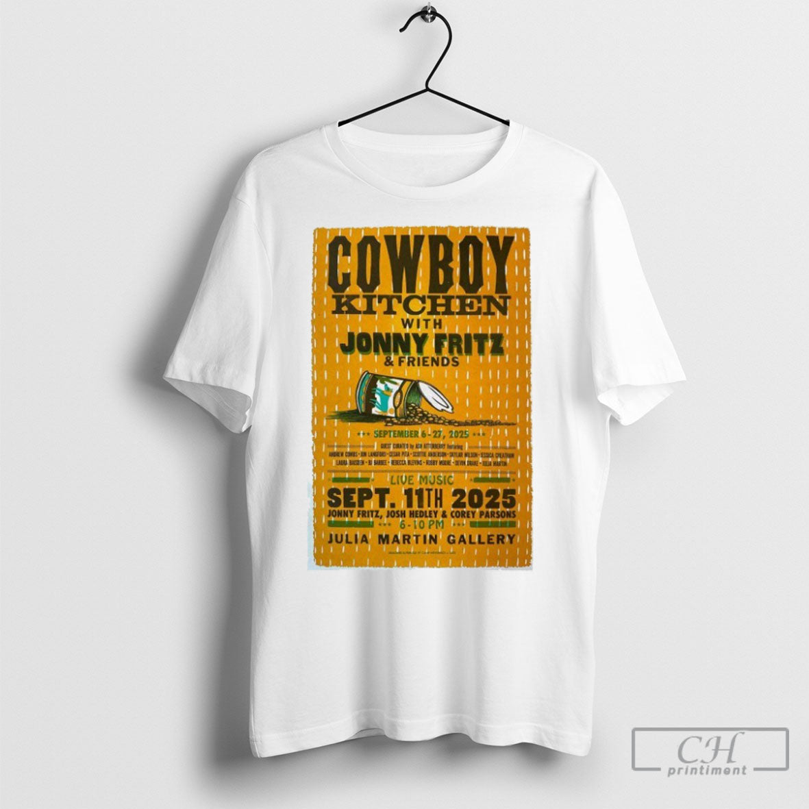 Cowboy Kitchen With Jonny Fritz Friends Sep 6 27 2025 - Adult & Kids T-Shirts, Sweatshirts & Hoodies apparel design preview 1