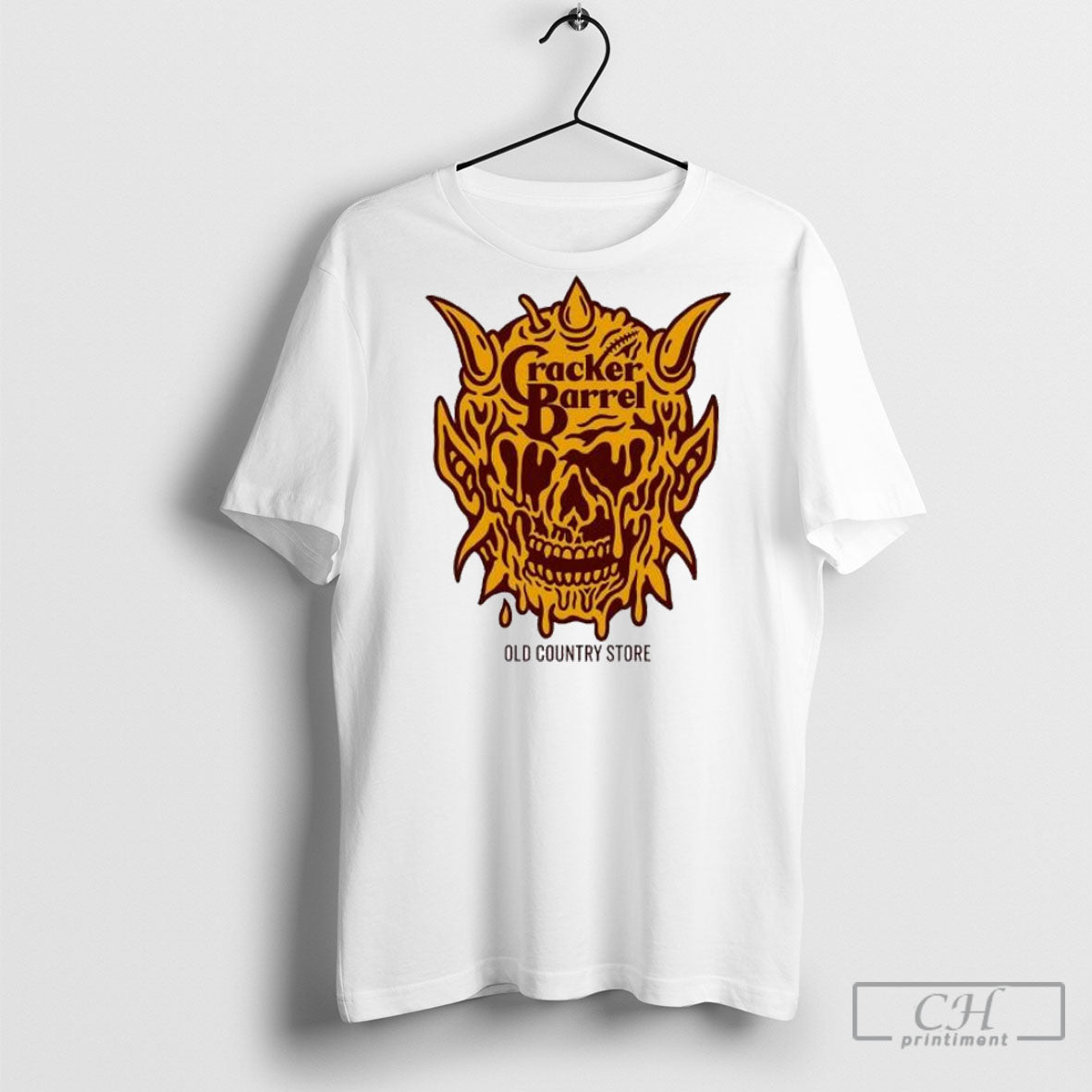 Cracker Barrel Old Country Store Demon Melting Skull - Adult & Kids T-Shirts, Sweatshirts & Hoodies apparel design preview 1