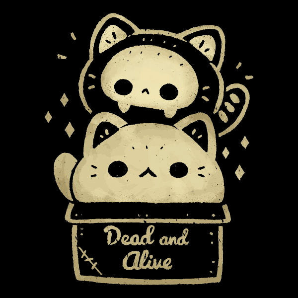 Creepy Kawaii Schrodingers Cat - Adult & Kids T-Shirts, Sweatshirts & Hoodies apparel design preview 1
