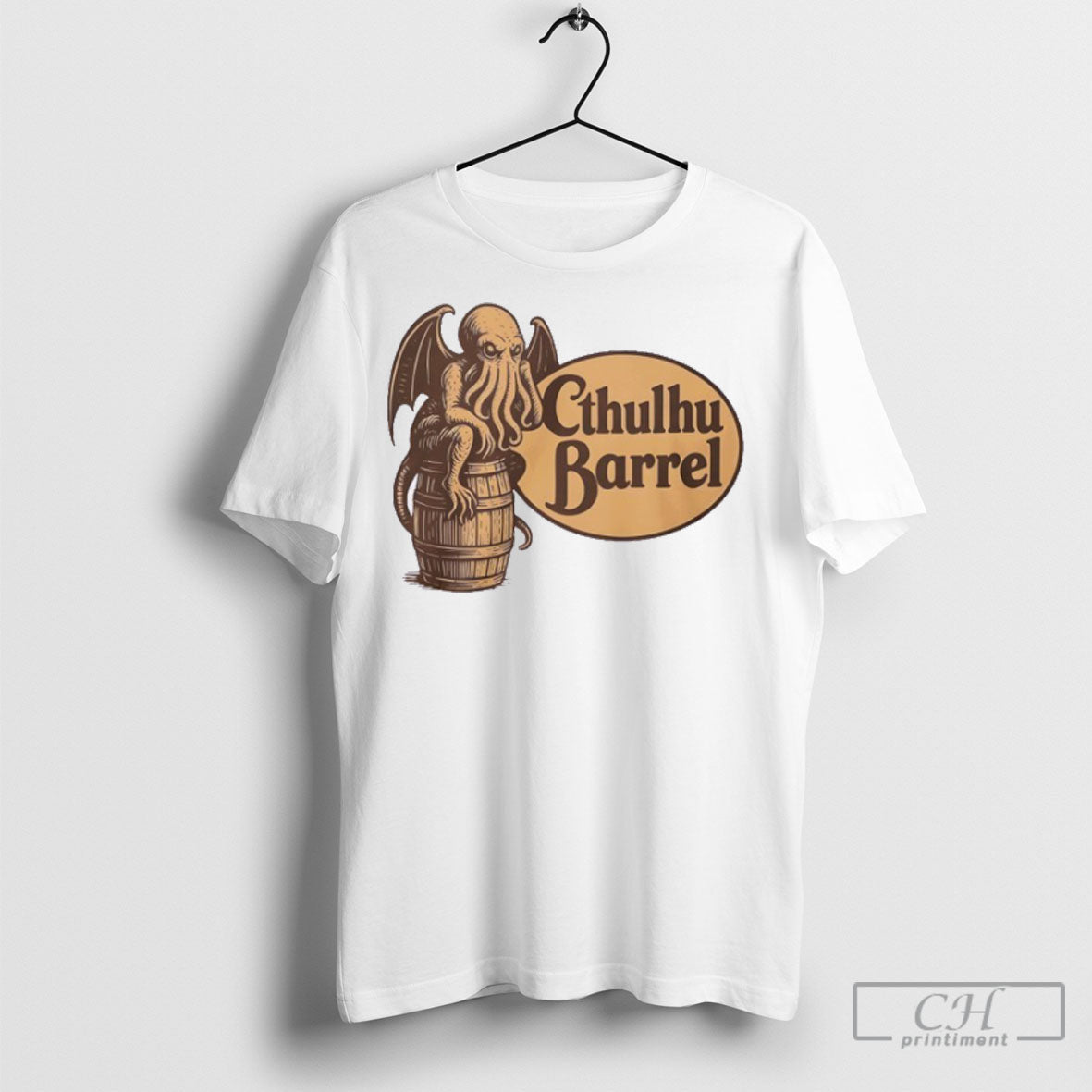 Cthulhu Barrel Logo - Adult & Kids T-Shirts, Sweatshirts & Hoodies apparel design preview 1
