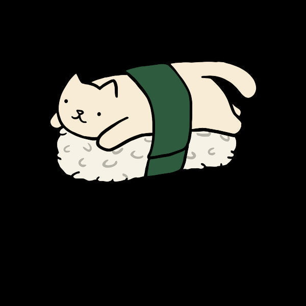 Cute Nigiri Cat - Adult & Kids T-Shirts, Sweatshirts & Hoodies apparel design preview 1