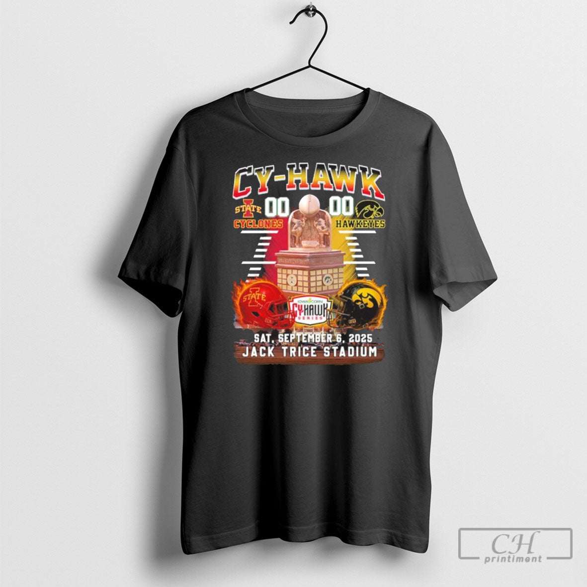 Cyclones And Hawkeyes Sat September 6 2025 Jack Trice - Adult & Kids T-Shirts, Sweatshirts & Hoodies apparel design preview 1