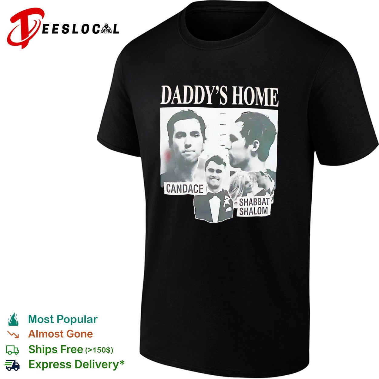 Daddy's Home Candace Owens Charlie Kirk Shabbat - Adult & Kids T-Shirts, Sweatshirts & Hoodies apparel design preview 1